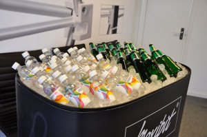 LaunchPack with dry ice hidden to keep regular ice cool