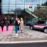 Women's Entrepeneurship Day. Beachflags at the entrence